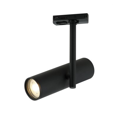 Светильник спот GU10 для трековой системы 1 фазный трек 220В, макс 50Вт, Черный IL.0010.0012 BK