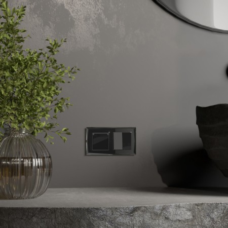 Розетка Встраиваемые механизмы черные акриловые W1171248