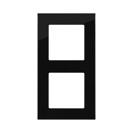 Рамка 2-постовая, стекло черный Kollinger Asthetik AS2BK